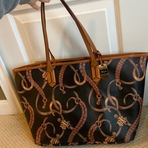 Gorgeous Lauren Ralph Lauren leather bridle bag